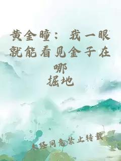 黃金瞳：我一眼就能看見金子在哪