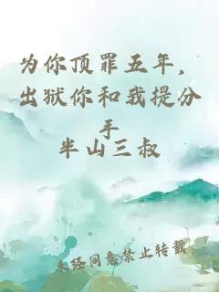 為你頂罪五年，出獄你和我提分手